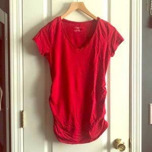 Motherhood Maternity Shirt. Red. Size Small.